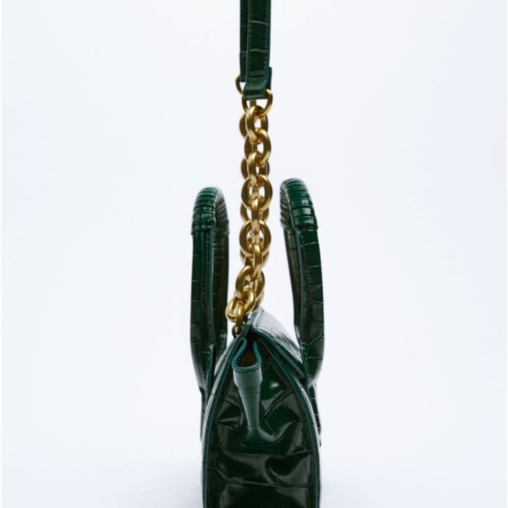 Zara Animal Print Croc Mini Crossbody Bag - Picture 4 of 6
